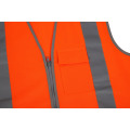 Hohe Sichtbarkeit Orange Reflective Safety Weste Reflective Bekleidungsfabrik